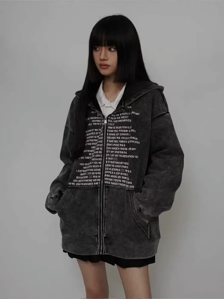 Sweat à capuche oversize confortable avec fermeture éclair