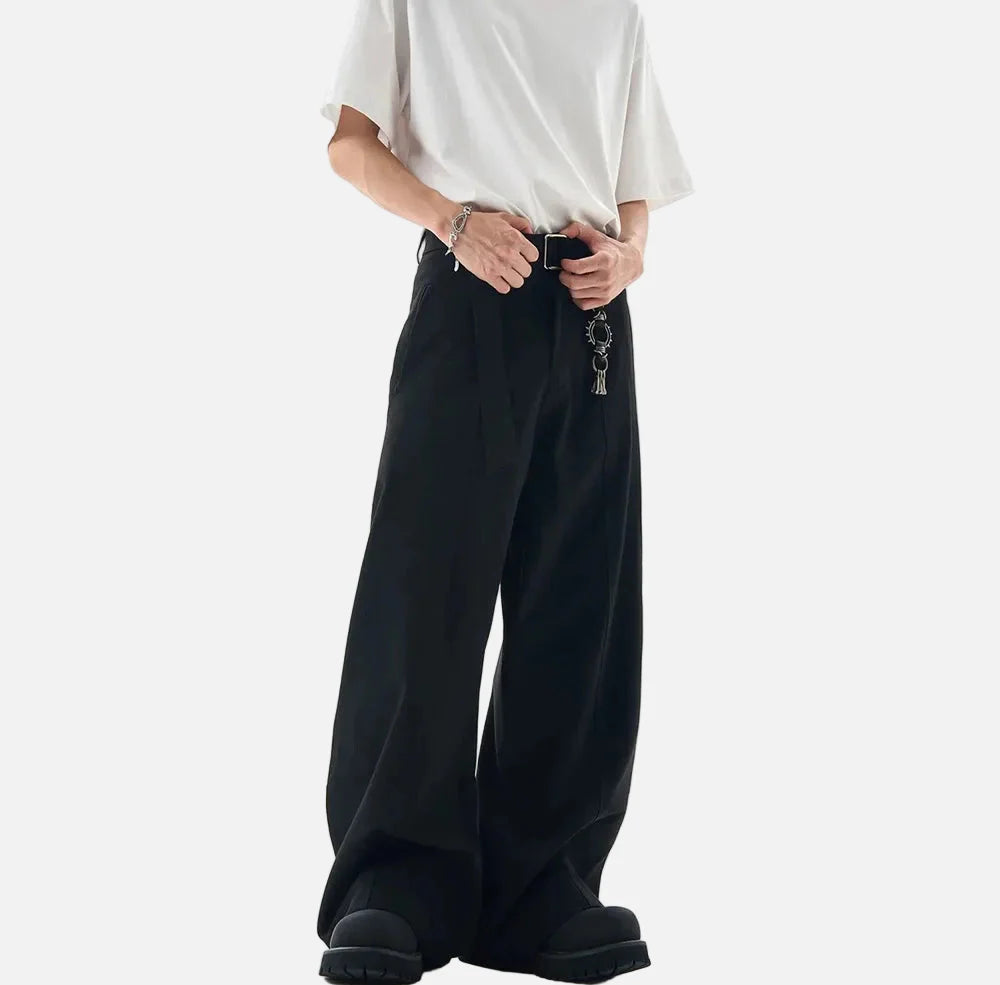 Amerikanische Maillard-Freizeithose mit weitem Bein