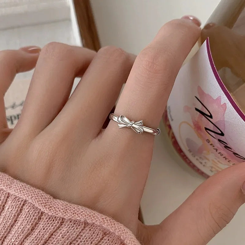 Bague d'ouverture nœud papillon doux
