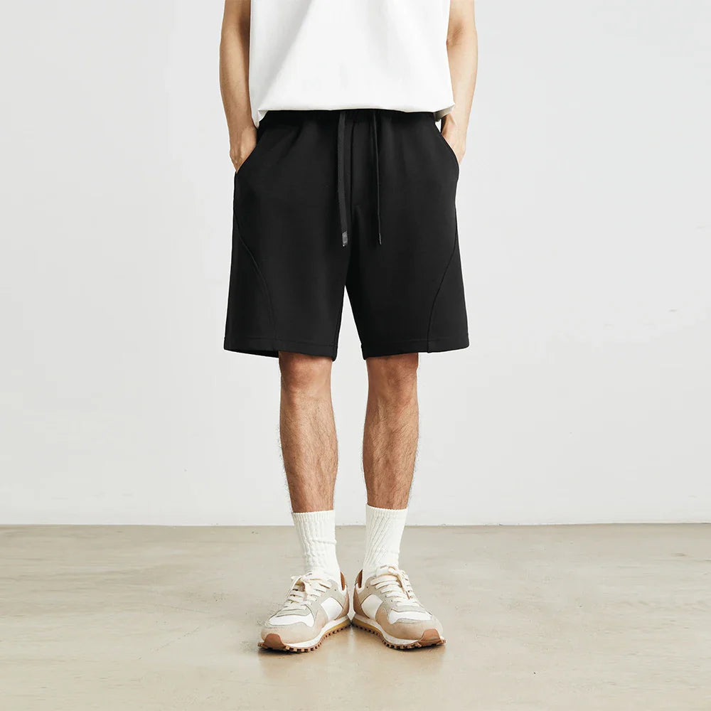 Lässige schwarze Cargo-Shorts im Hip-Hop-Retro-Stil für Herren