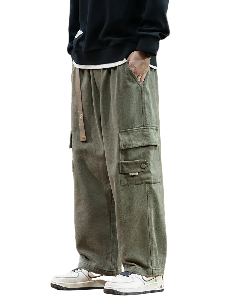 Wide-Leg Cargo Pants