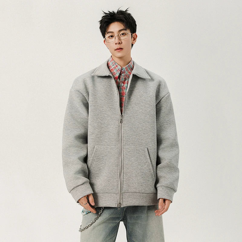 Herren-Freizeitjacke im koreanischen Stil, einfarbig