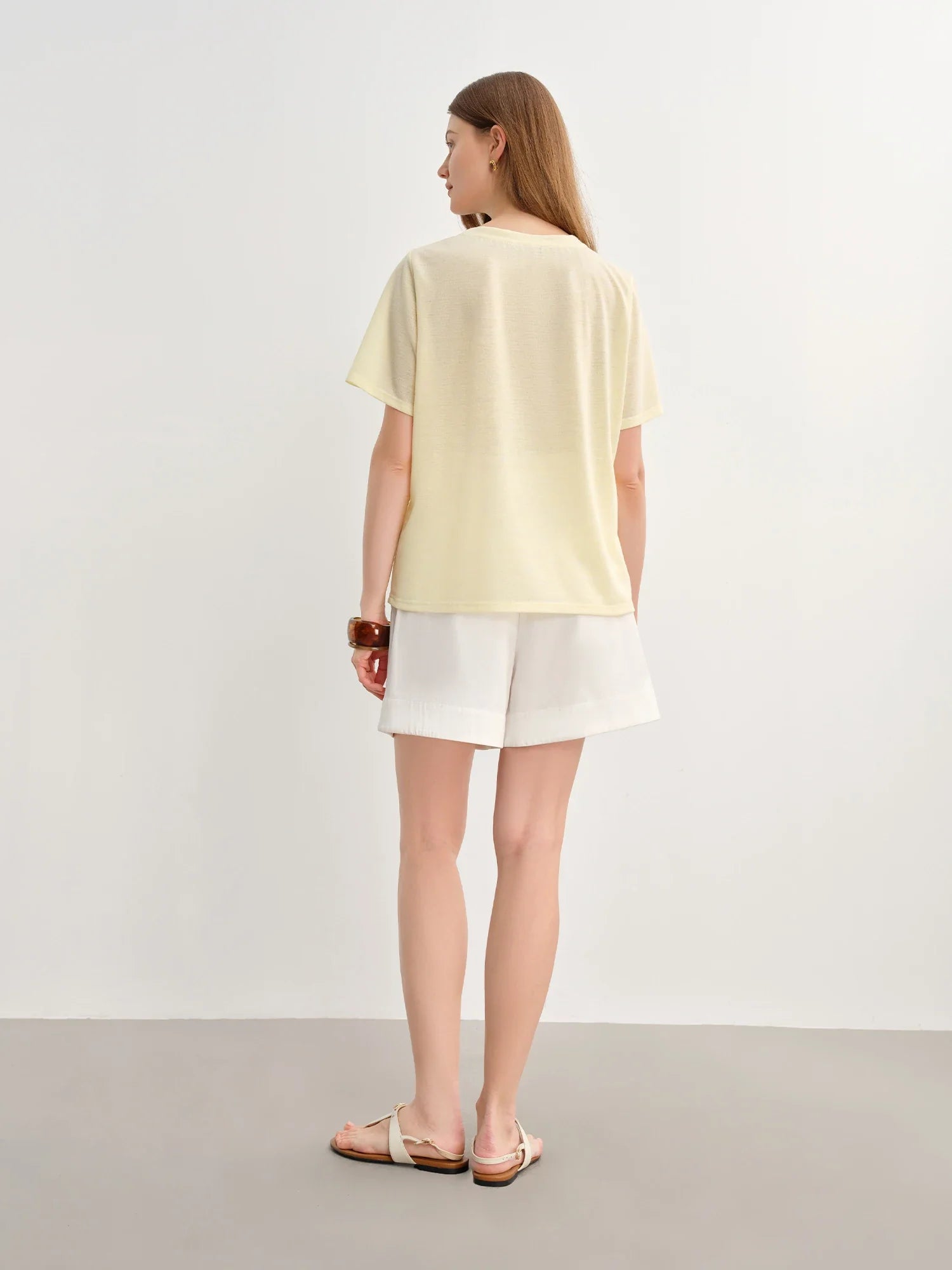 Breathable Botanical Print Curve Sculpting T-Shirt