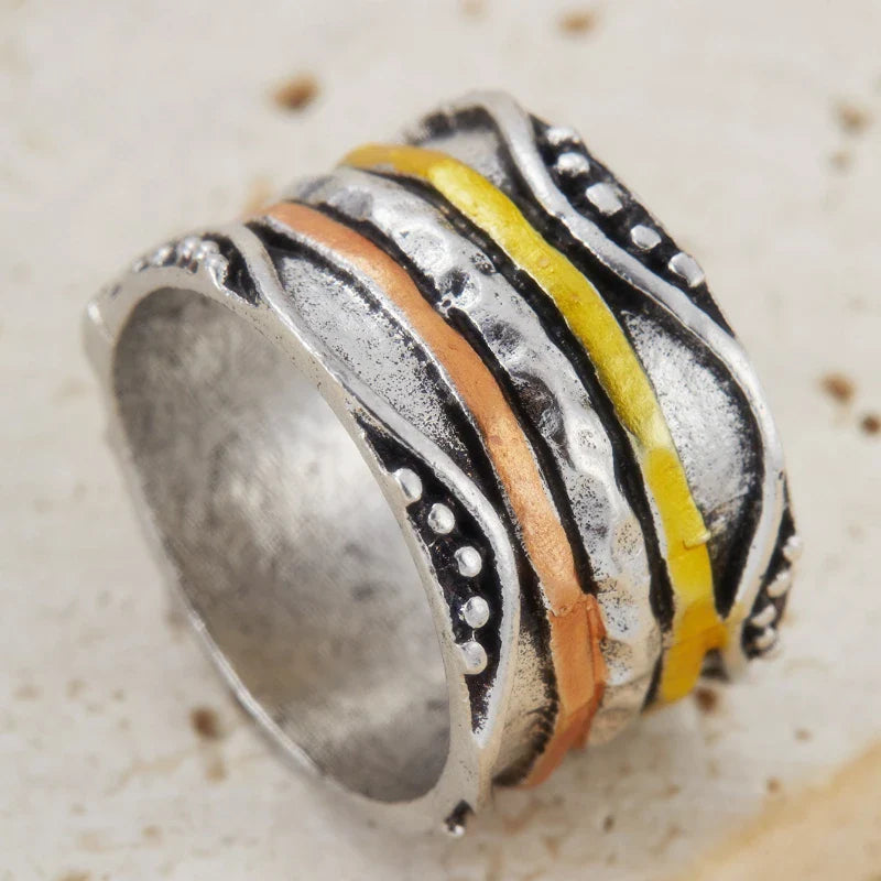 Geometric Irregular Punk Style Wide Face Rings