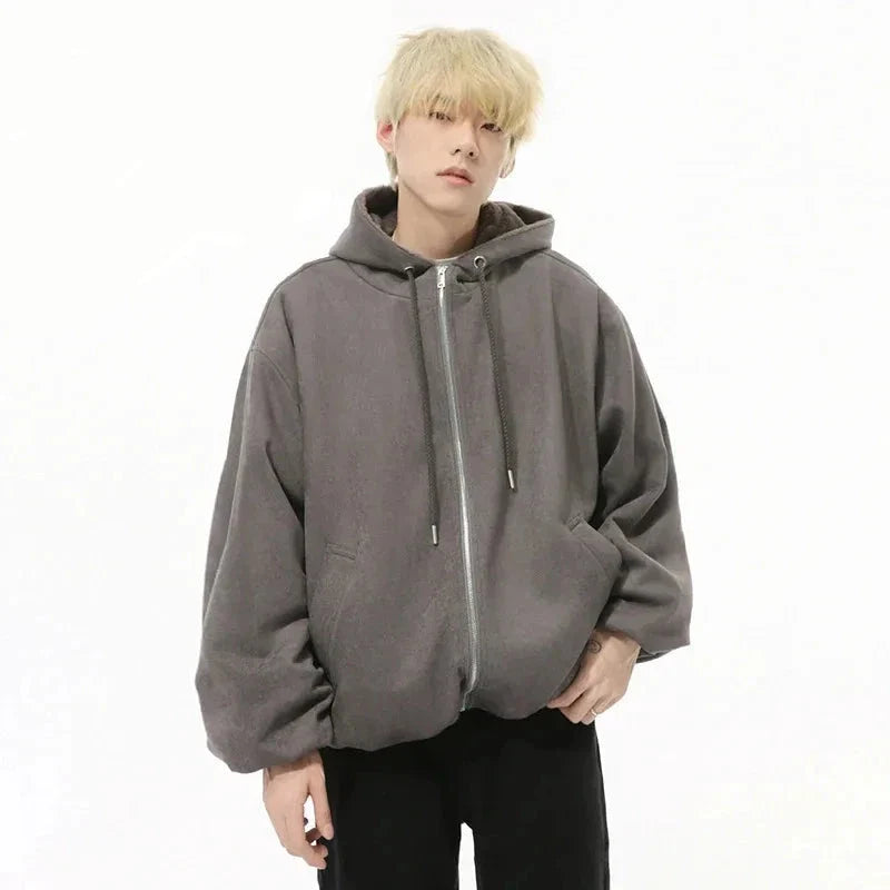 Oversized Casual Zip-Up Hoodie
