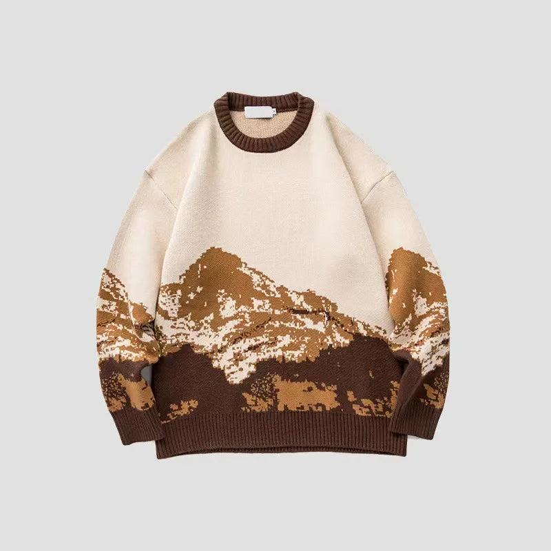 Strickpullover im Vintage-Stil im japanischen Stil