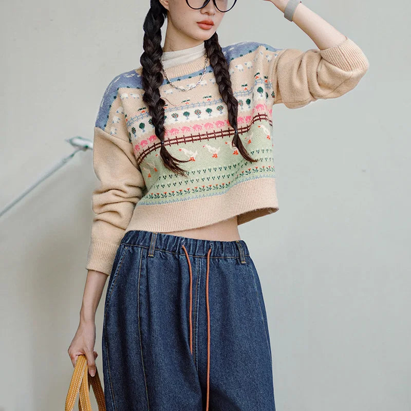 Pull mignon et polyvalent à imprimé animal