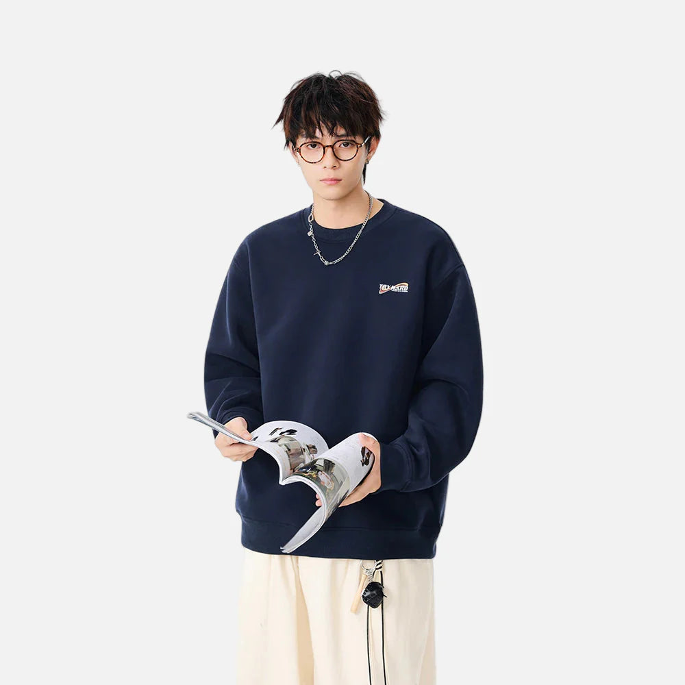 Bequemes, kuscheliges Sweatshirt mit Logoprint und Rundhalsausschnitt