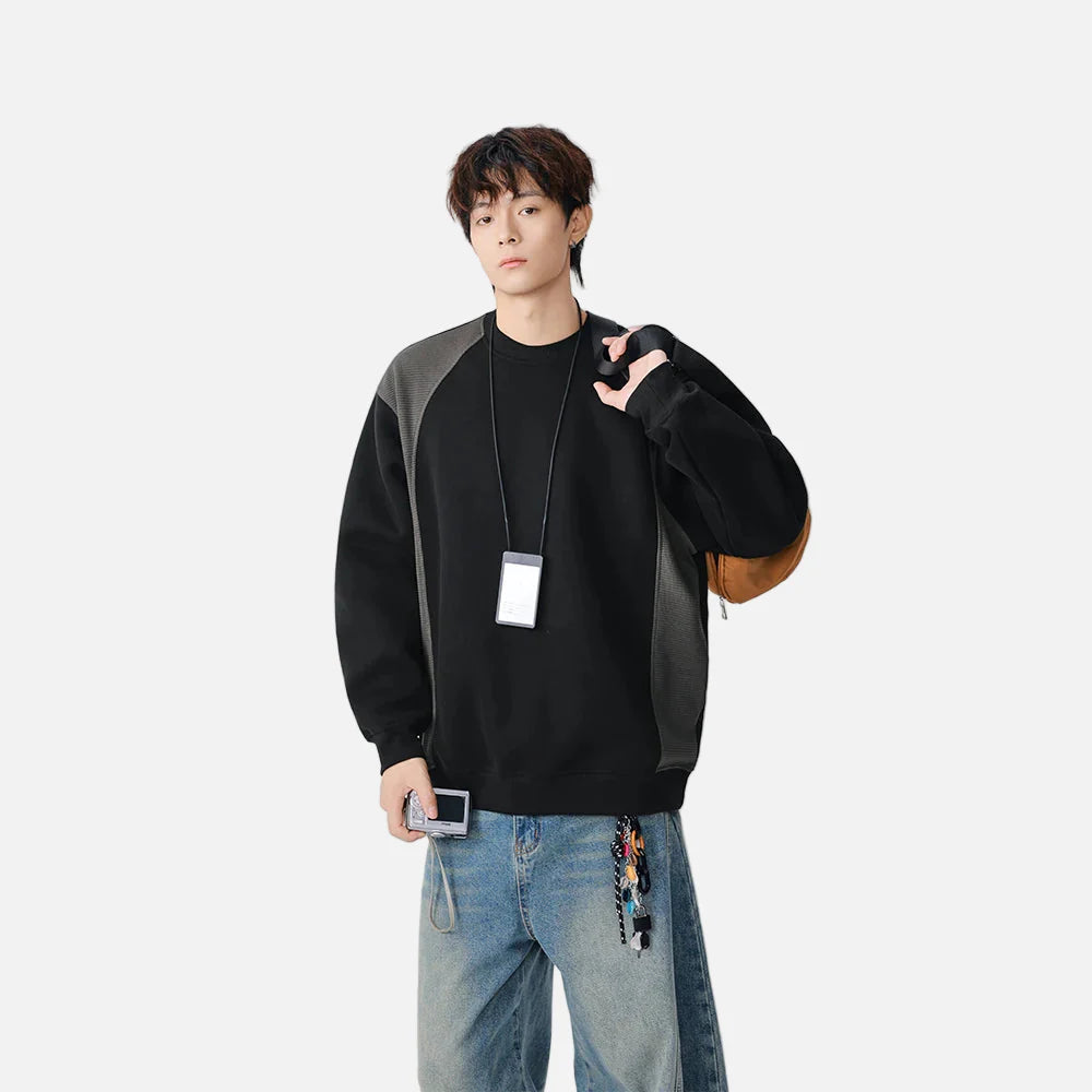Raglan-Sweatshirt mit Rundhalsausschnitt in Kontrastfarbe