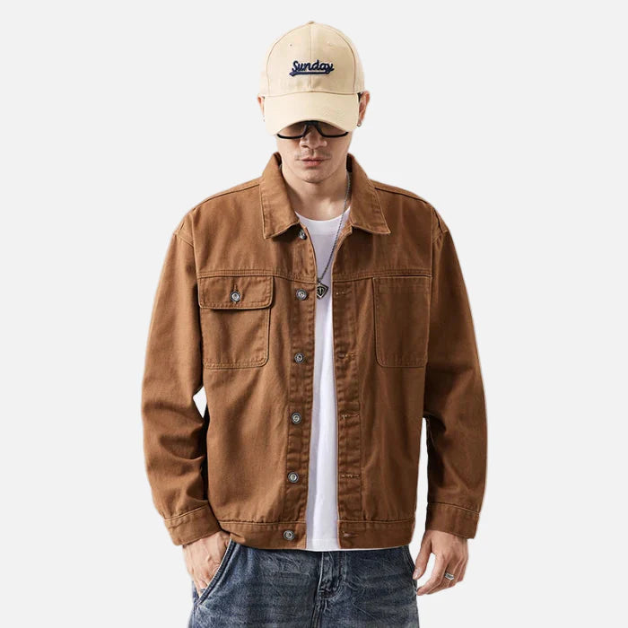 Veste en jean safari slim fit Y2K haut de gamme
