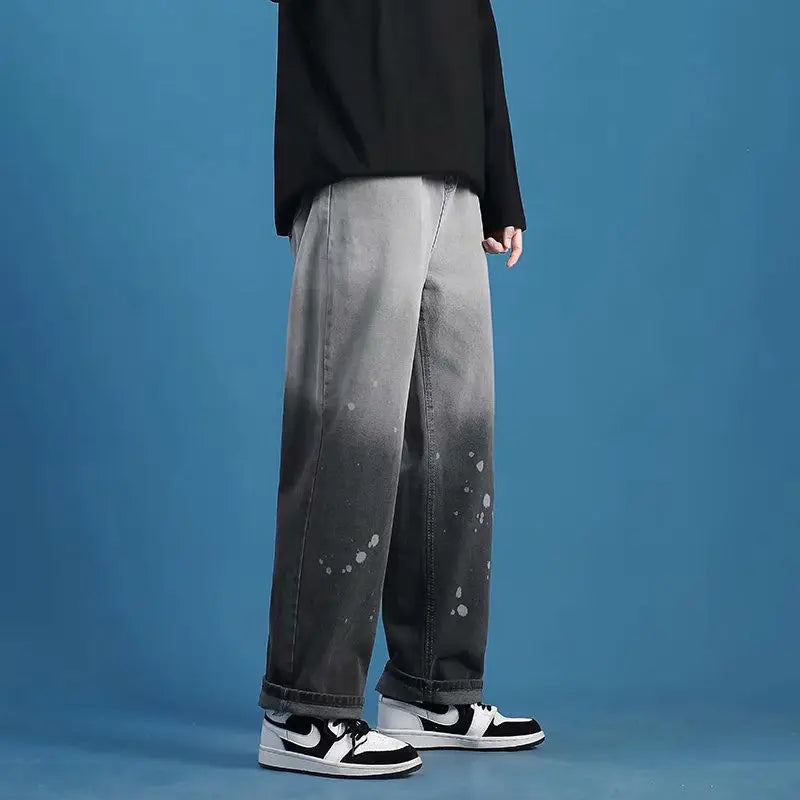 Oversize-Jeans mit Farbverlauf und weitem Bein