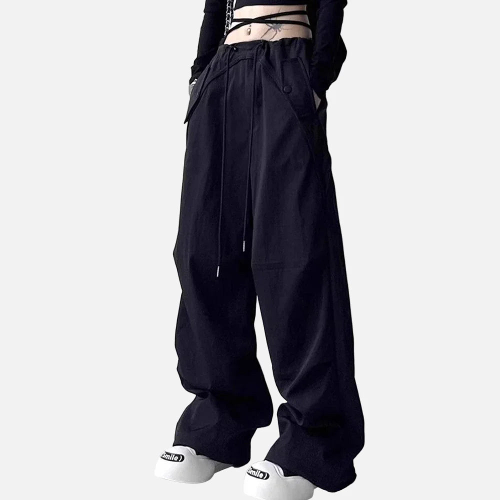 Jogger décontracté streetwear ample couleur unie