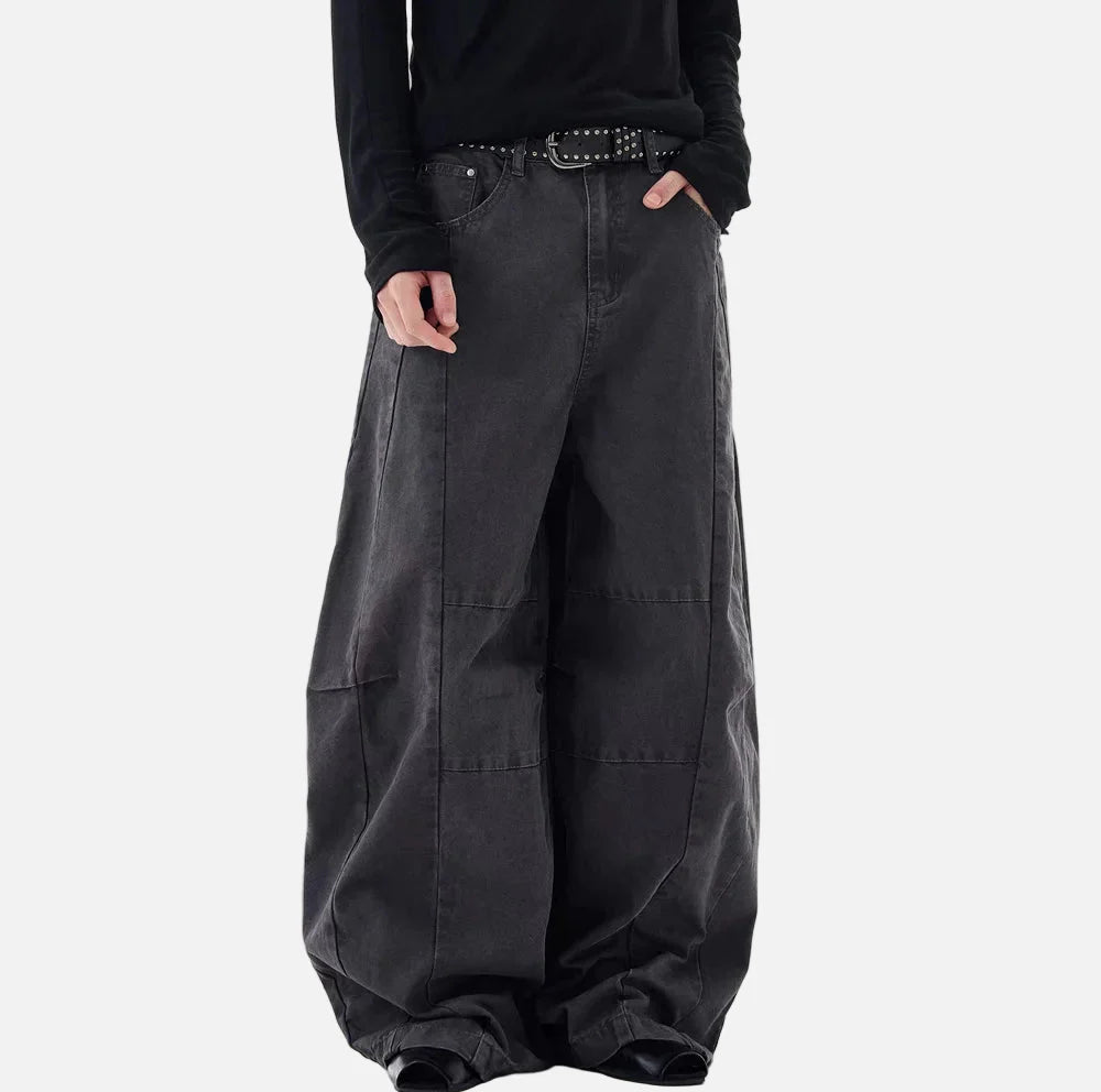 Y2K Lässige, lockere Vintage-Hose mit weitem Bein