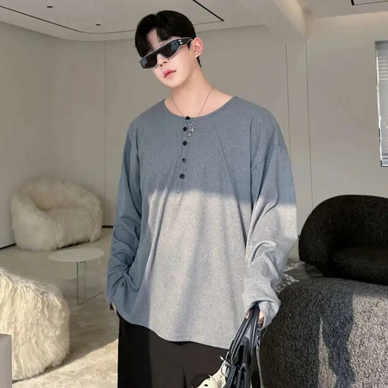 Elegantes koreanisches Langarm-T-Shirt