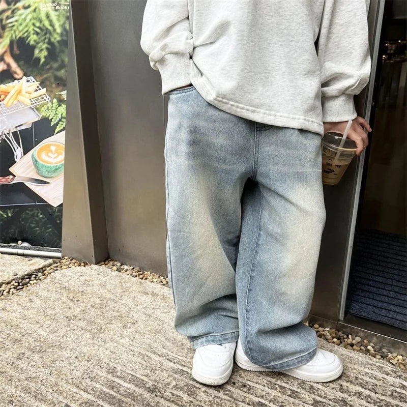Solid Loose Fit Jungenjeans