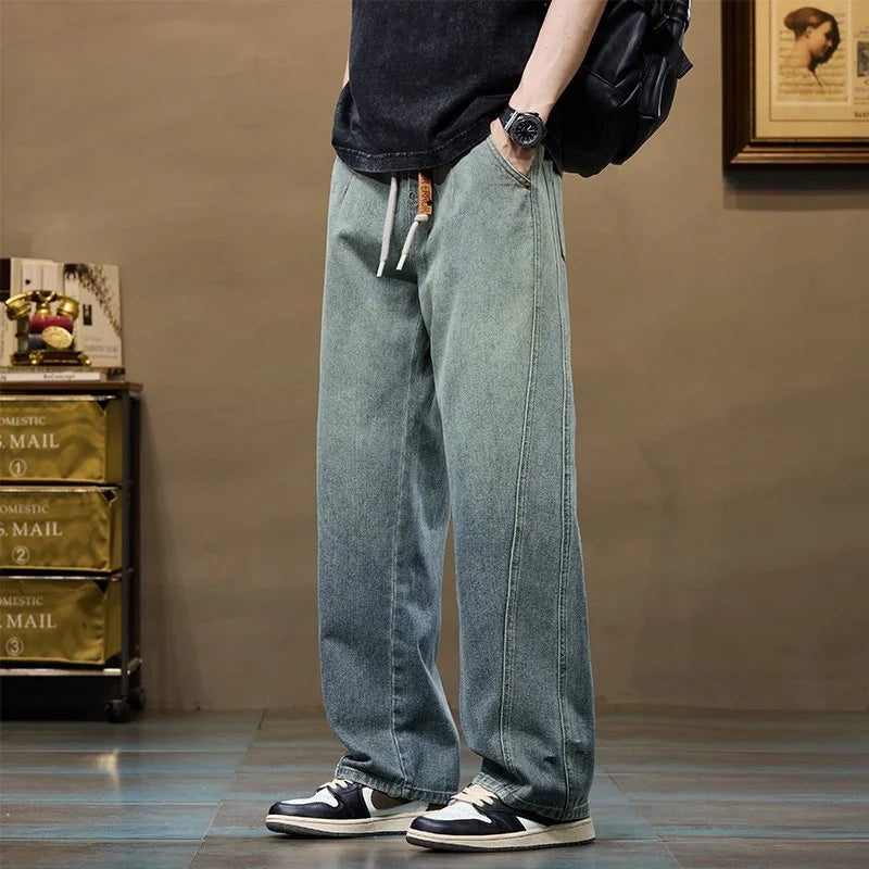 Jeans vintage Streetwear coupe ample jambes droites