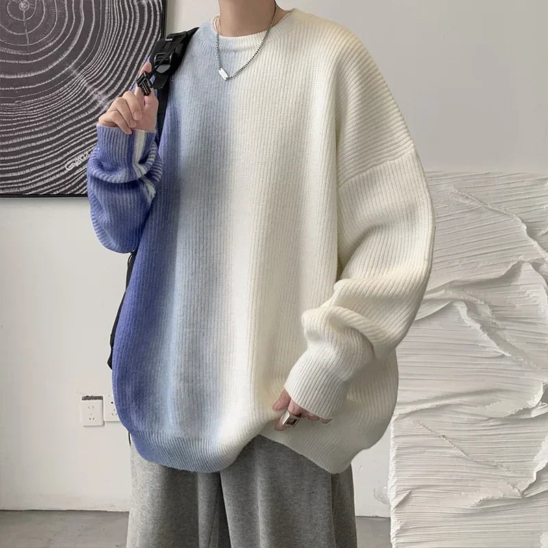 Pull en maille doux et chaud tie-dye