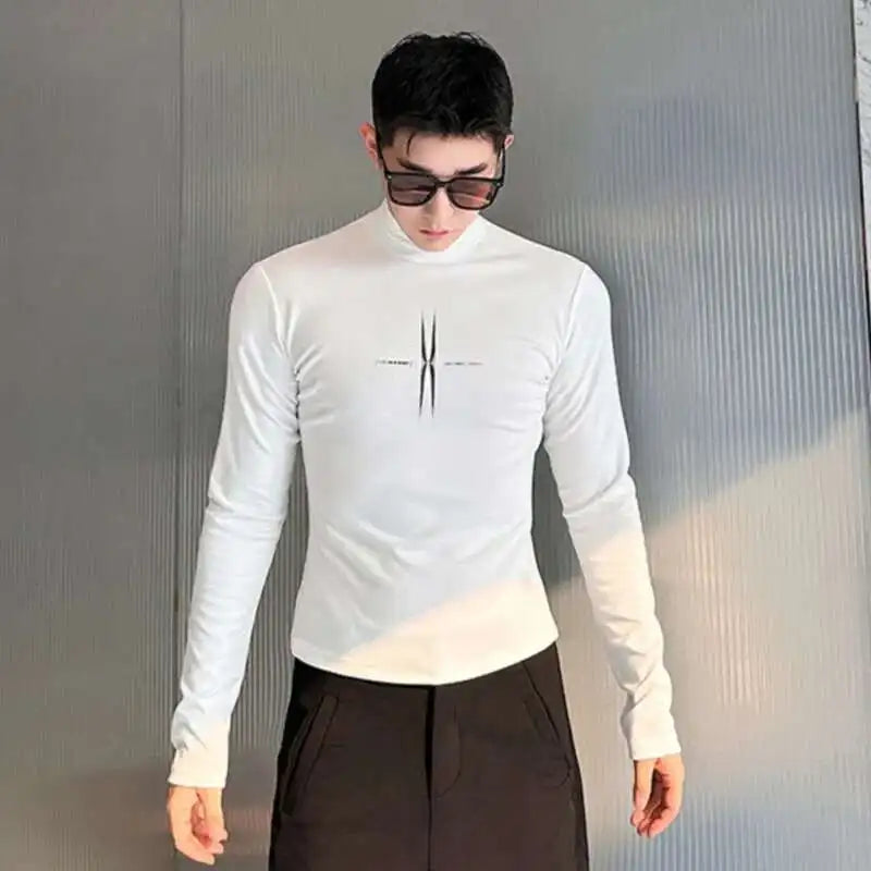 T-shirt à manches longues imprimé à motifs