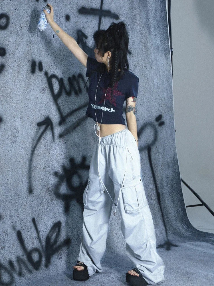Y2K E-Girl Cropped Graphic T-Shirt