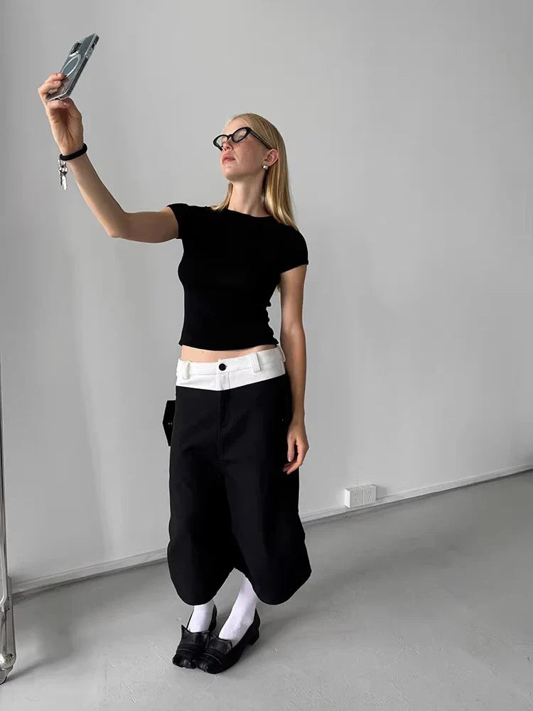 Short cargo Signature Black Color Block