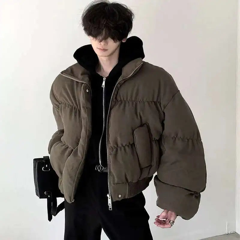 Herren Retro Winterbomberjacke aus dicker Baumwolle