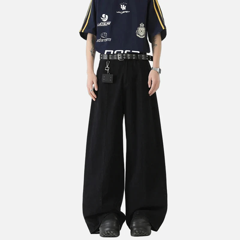 Y2K-Schmeichelhafte, weite Hose im japanischen Stil