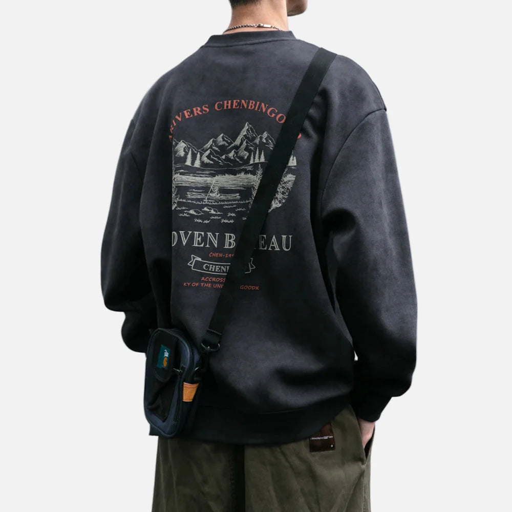 Y2K Oversized Loose Fit Rundhals-Sweatshirt