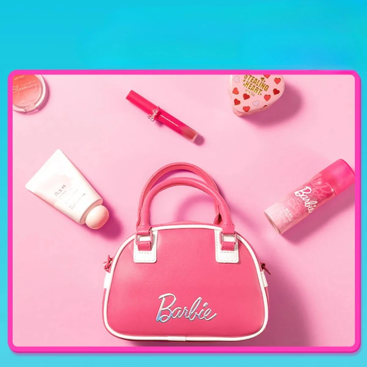 Sac bandoulière carré Barbie élégant