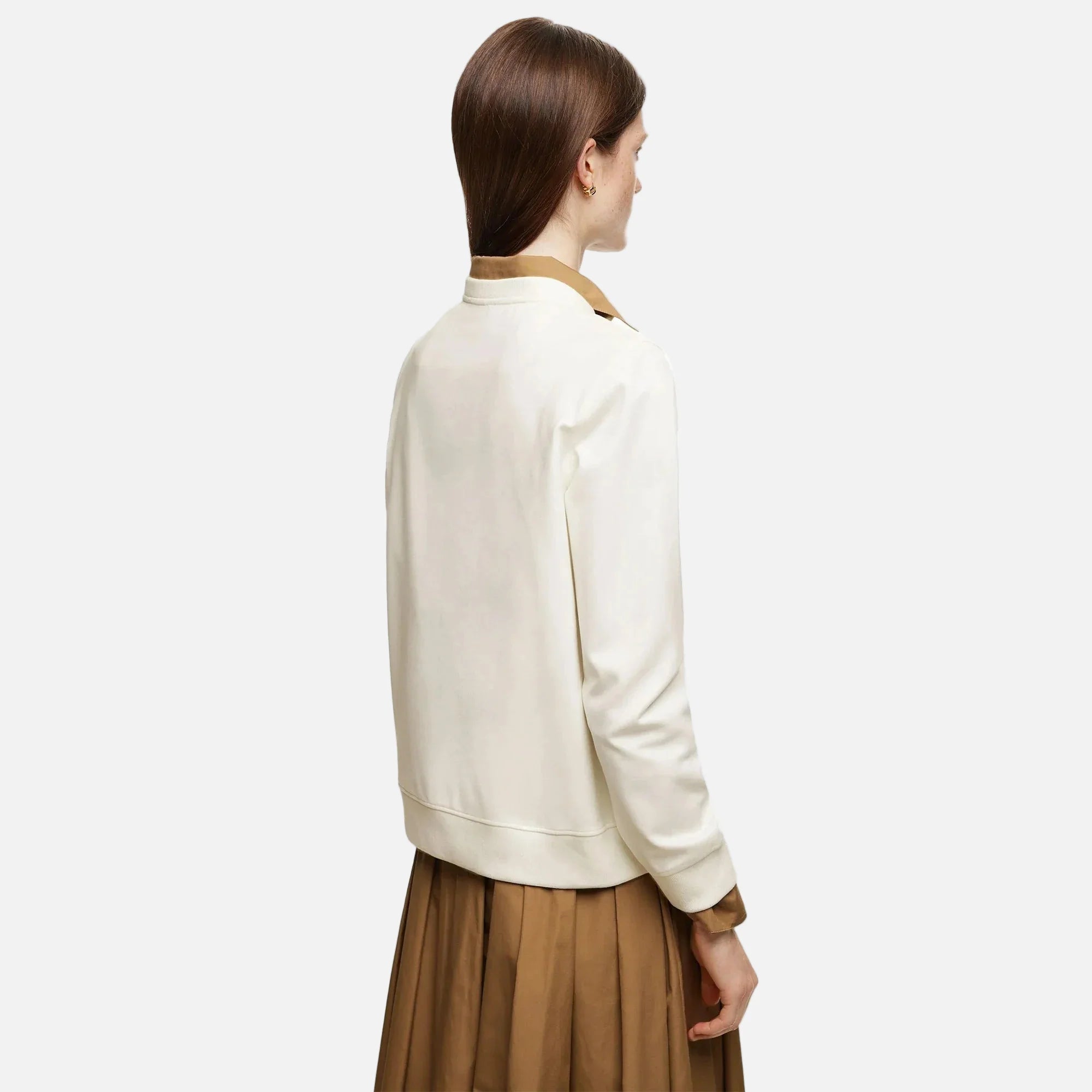 Winter Chic Perlenbesetztes O-Neck Sweatshirt