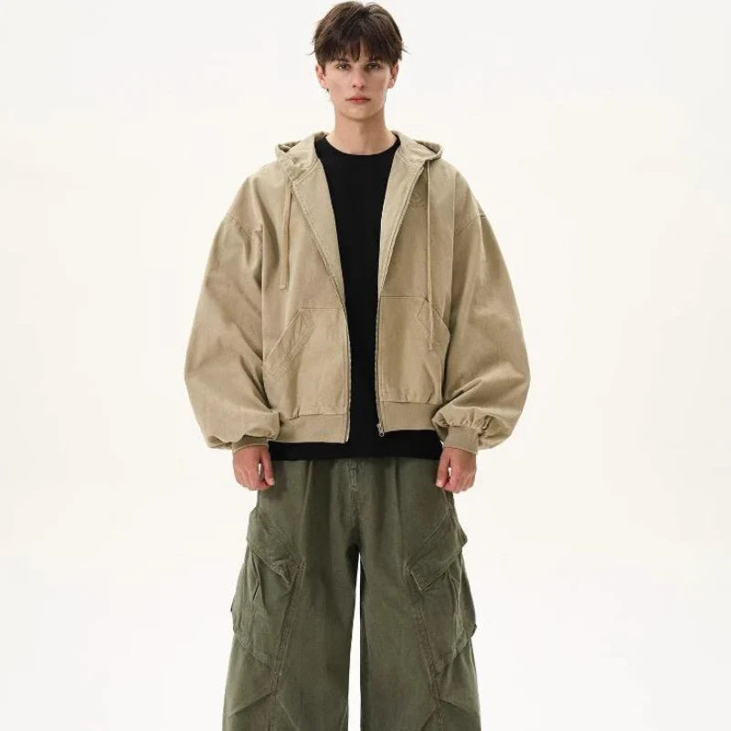 Herren-Kapuzenpullover mit japanischer Stickerei