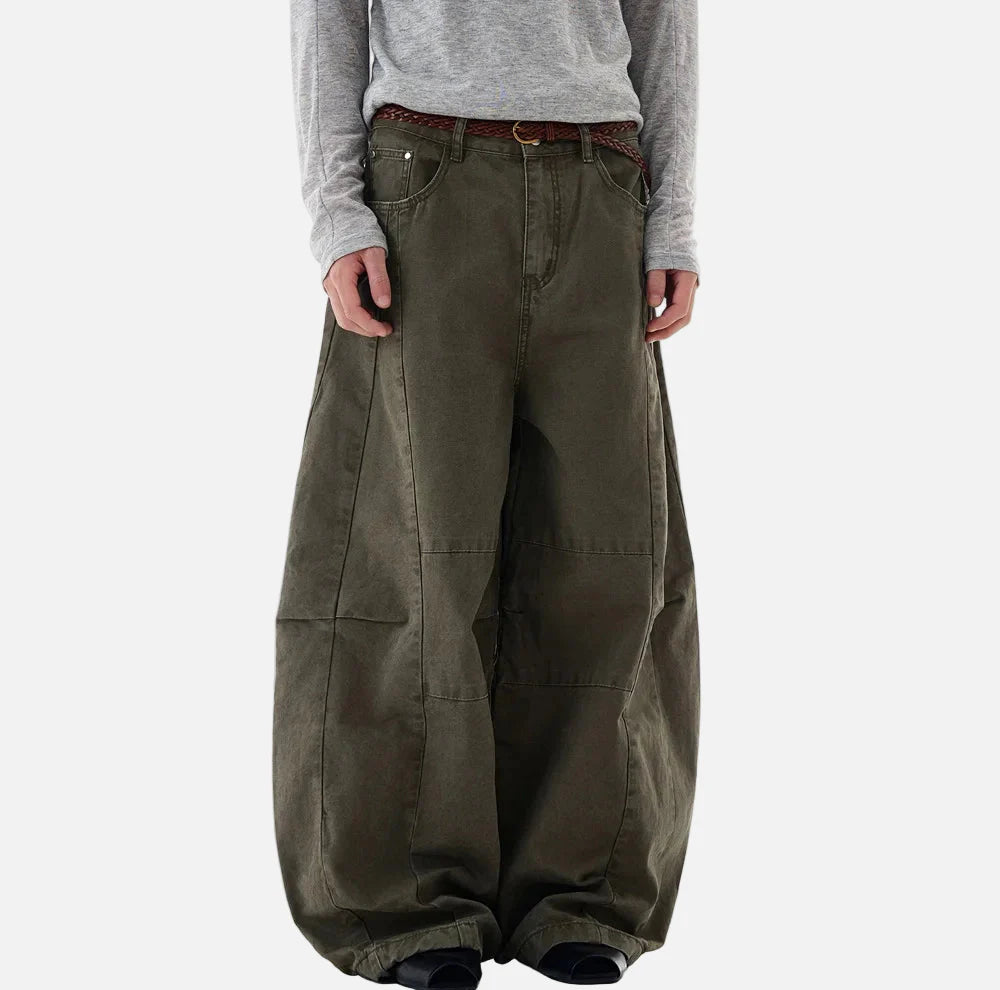 Y2K Lässige, lockere Vintage-Hose mit weitem Bein