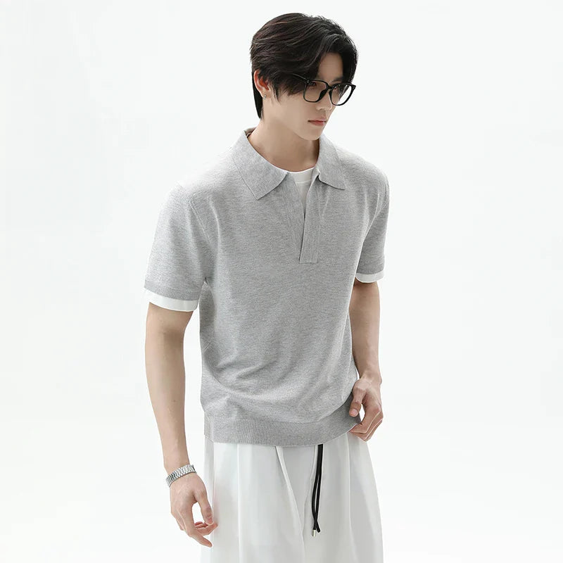 Cleanfit Polo-Shirt mit kontrastfarbenem Revers