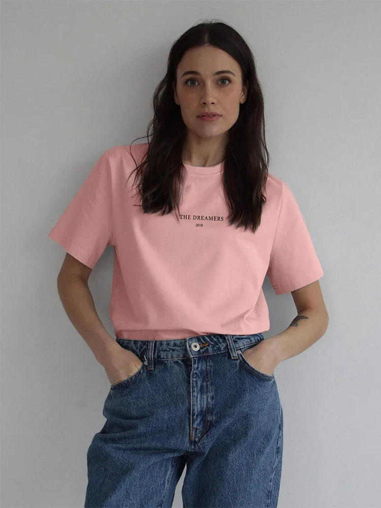 Locker geschnittenes Damen-T-Shirt mit Print