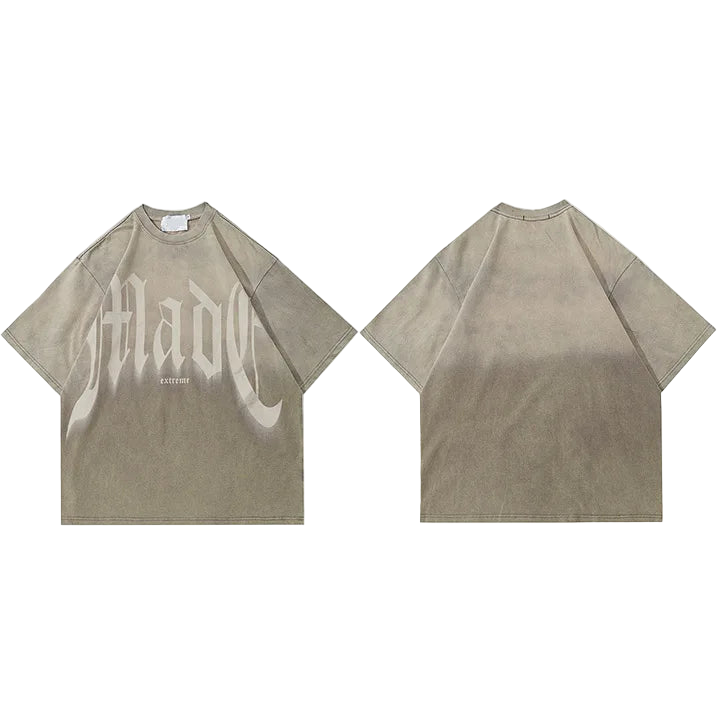 Oversized Gradient Tie-Dye Streetwear Tee
