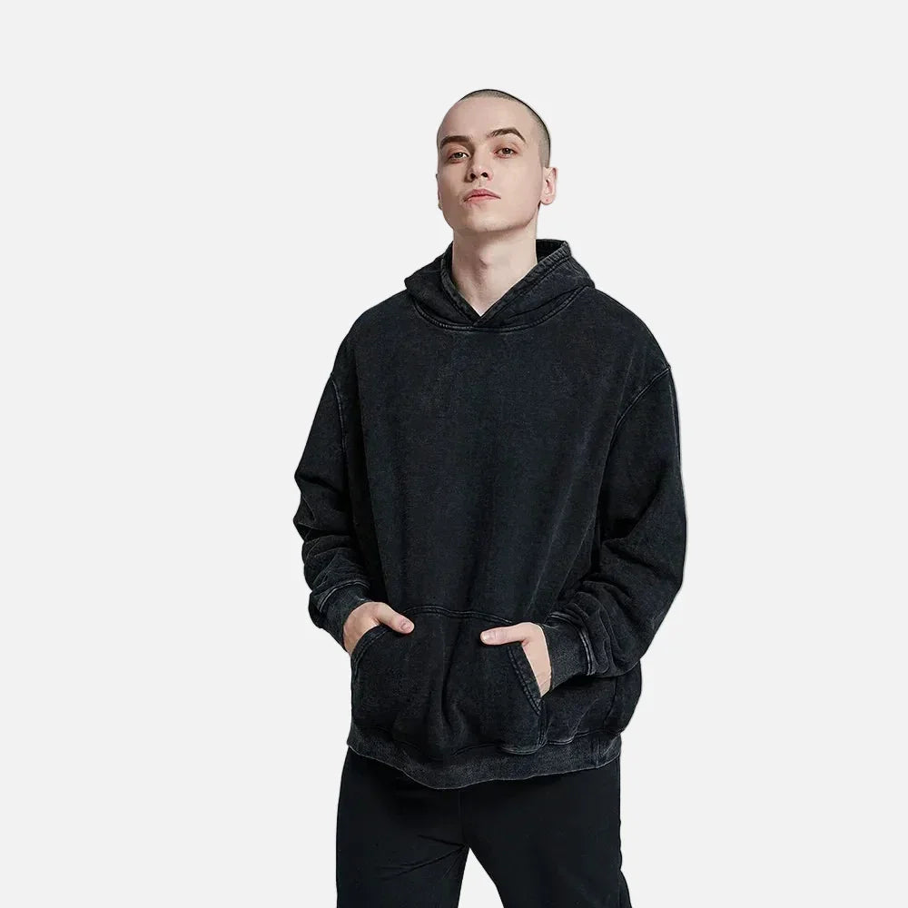 Vintage-Hoodie aus gewaschenem Stoff