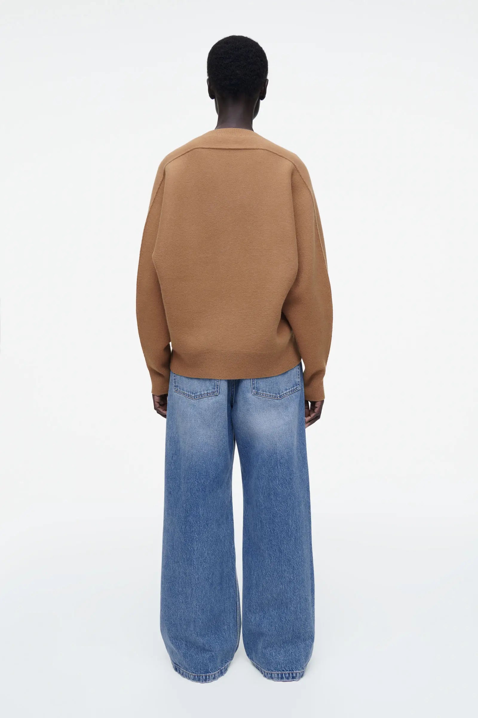 Ethereal Spring Style Reversible Crew Neck Sweater