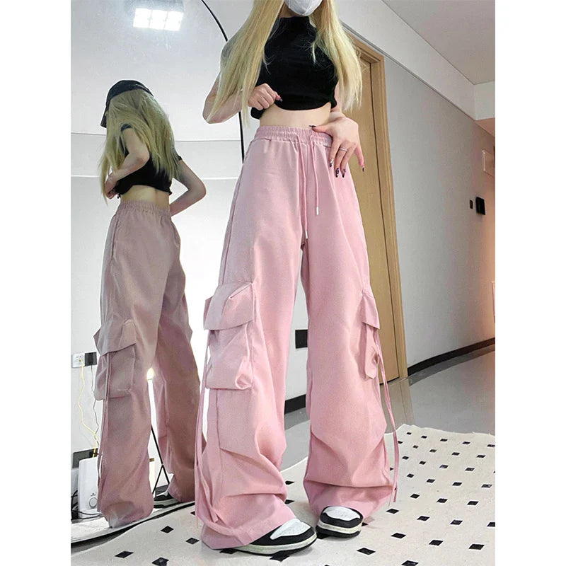 Retro Damen Baggy Cargohose