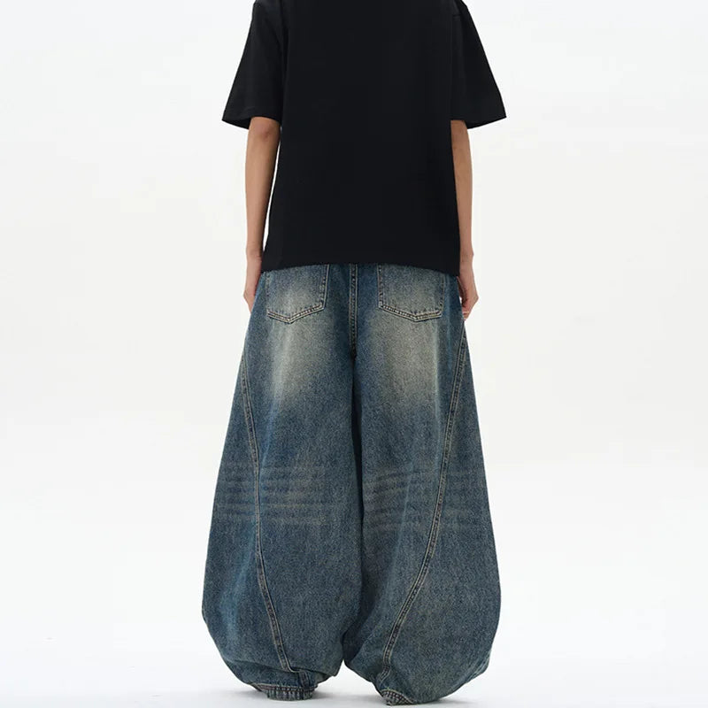 Retro-Vintage-Jeans für Herren mit weitem Bein