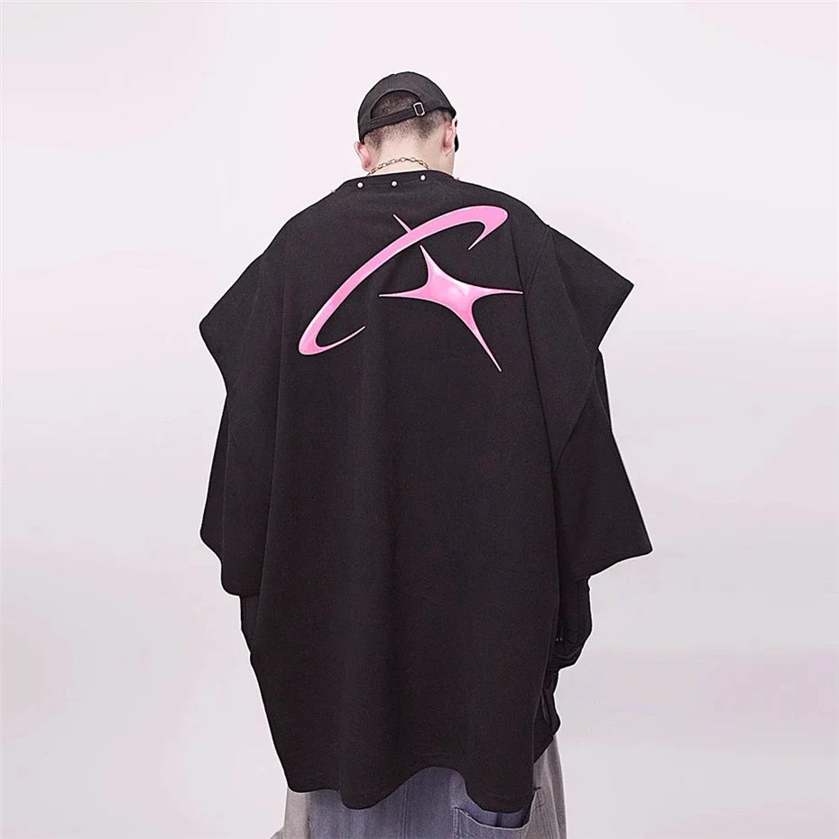 Streetwear Stars Print Graphic T-Shirt