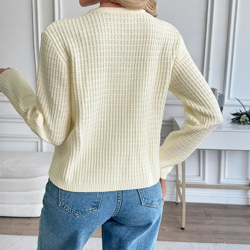 Gemütlicher Strickcardigan mit Knopfleiste