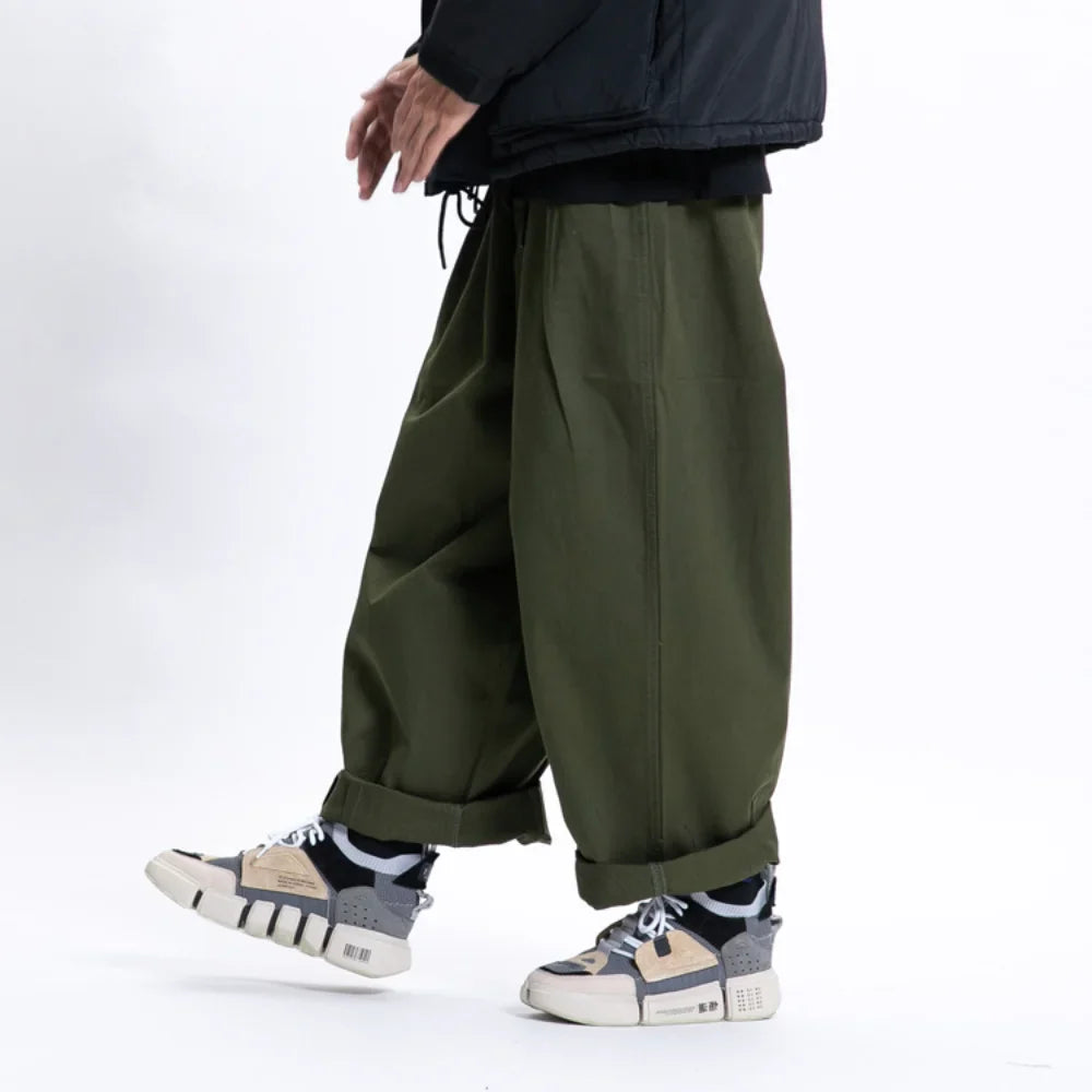 Amerikanische Frühlings-Freizeithose mit lockerem, weitem Bein
