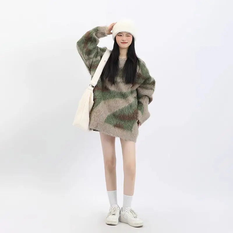 Pull oversize en mohair pour automne-hiver