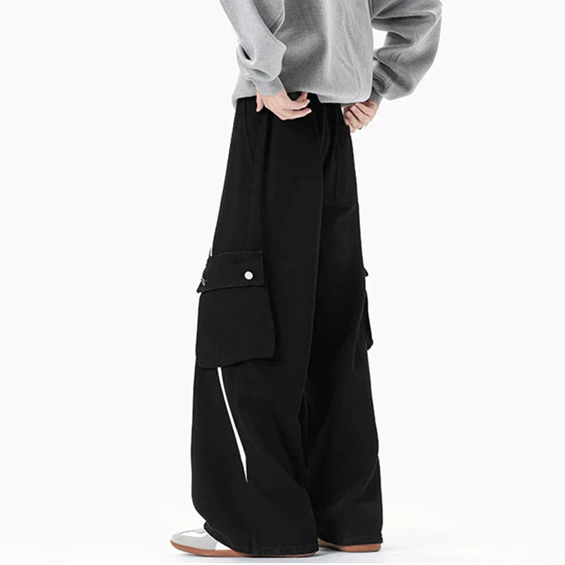 Retro-Cargo-Jeans mit Kordelzug