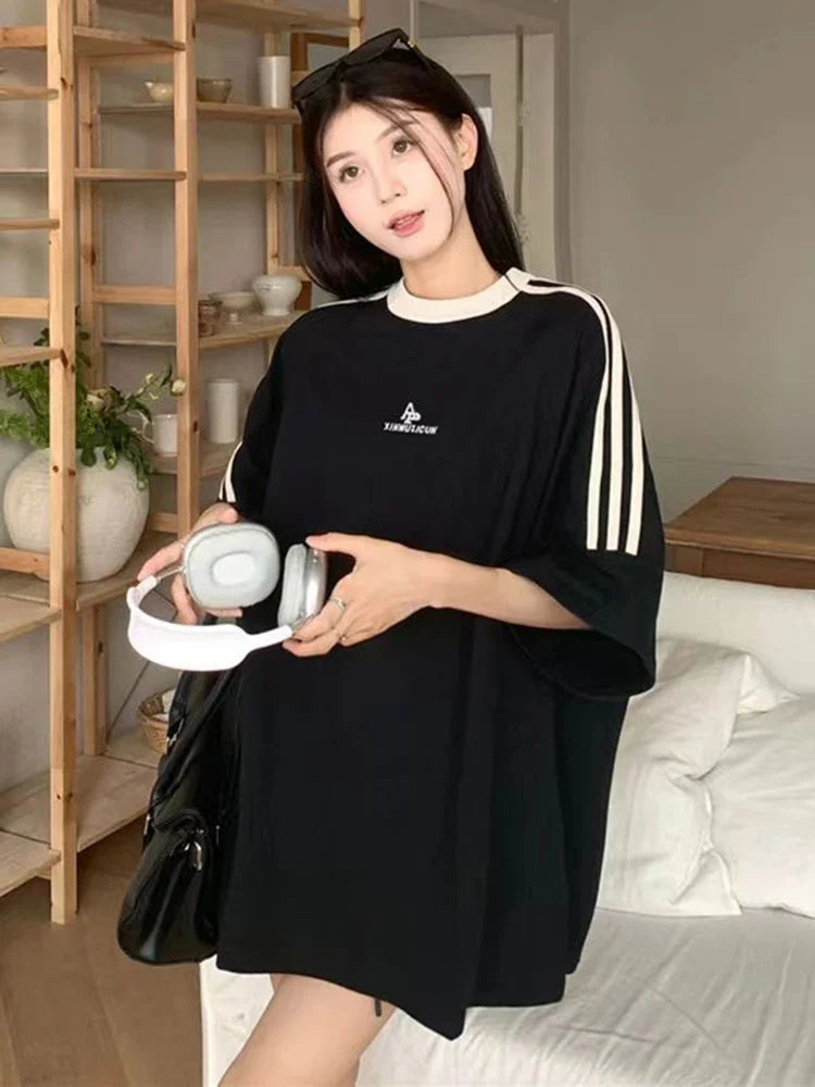 Sportliches Damen-Retro-T-Shirt im Oversized-Schnitt