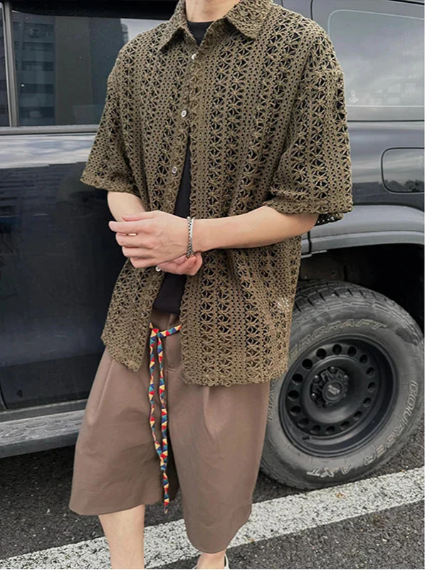 Stilvoller, olivgrüner Strickcardigan