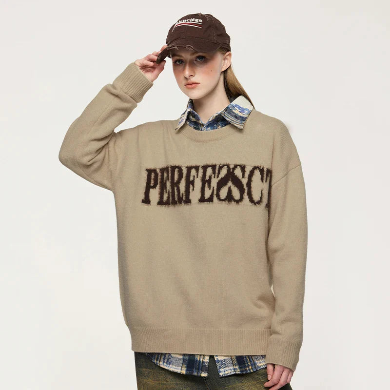 Pullover mit Used-Look-Schriftzug