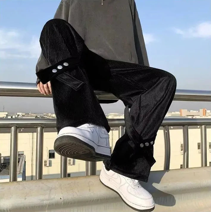 Streetwear-Cord-Cargohosen im japanischen Stil