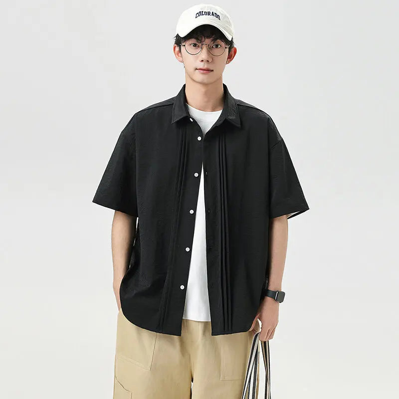 Chemise boutonnée légère à coupe décontractée