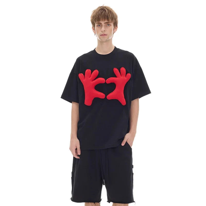 Vibrant Personalized 3D Pattern Loose T-Shirt