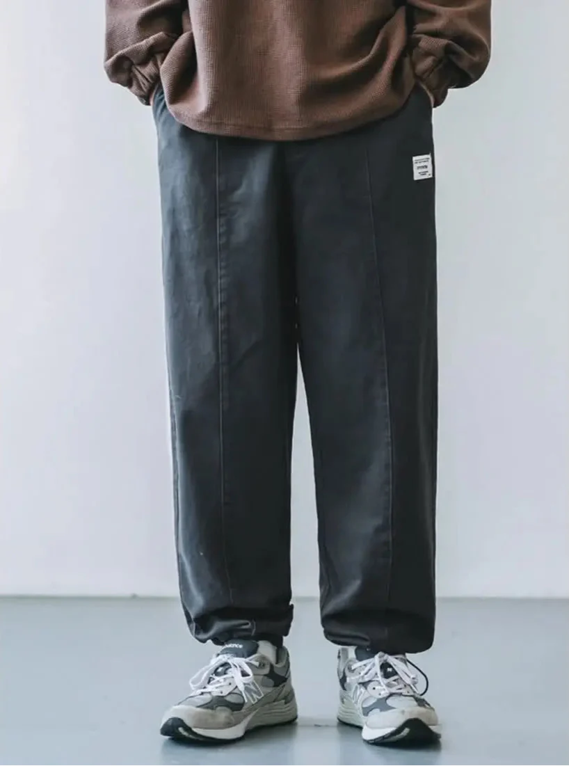 Streetwear-taugliche, vielseitige japanische Retro-Arbeitshose mit lockerem Schnitt